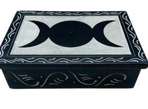 4" x 6" Triple Moon soapstone box