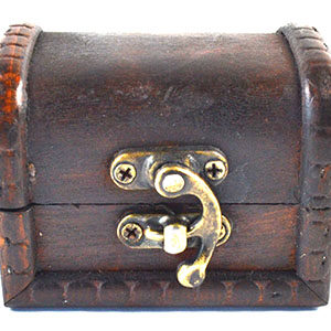 2 1/4" x 3" x 2 1/4" antique wood box
