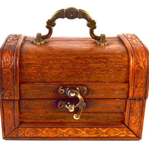 4" x 5 1/2" x 3 3/4" antique wood box