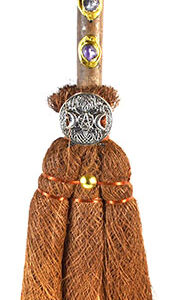 12" Triple Moon Crystal broom