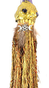 10" Triple Moon Crystal broom