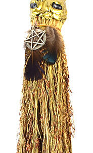 10 1/2" Pentagram Crystal broom