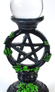 50mm Clear gazing ball with Pentagram Stand