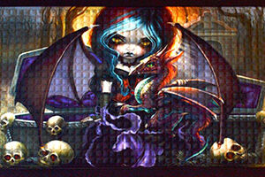 17 5/8" x 19 1/2" Vampire Girl doormat