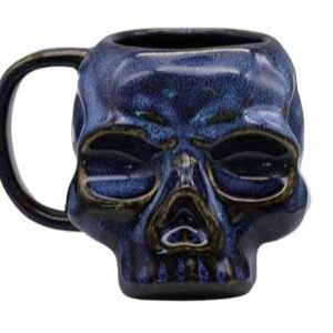 3 3/4" Skull Blue mug