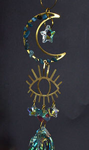 16" Evil Eye Crescent sun catcher