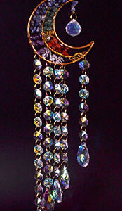 21" Gemstone & Moon sun catcher