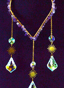 17" Amethyst Heart sun catcher