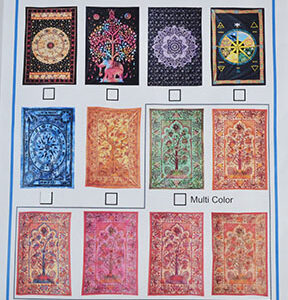 58" x 82" Assorted Design tapestry (mixed colors)