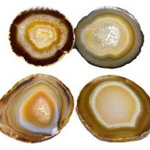 set of 4) Agate altar tile
