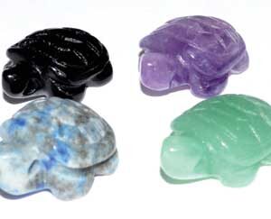 (set of 12) 15mm Turtle various stones