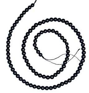 4mm Black Tourmaline beads