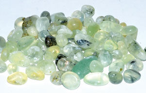 1 lb Prehnite, Green tumbled chips 6-8mm