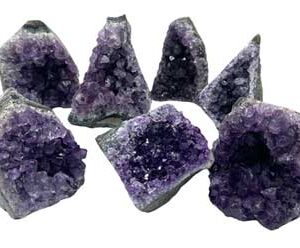 ~3# Flat of Amethyst C cut base rough mini