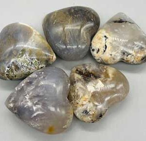 1 1/2" Agate, Dendritic heart