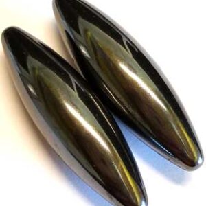 (set of 2) 60mm Magnetic Hematite Oval