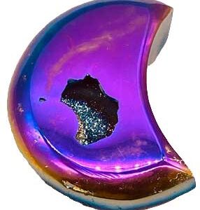 4" Moon Rainbow Druse Agate Geode