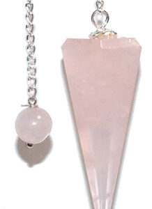 6-sided Rose Quartz pendulum