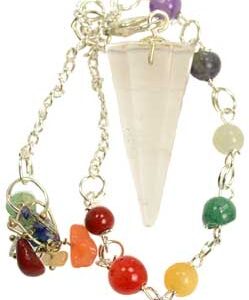 Clear Quartz 7 Chakra pendulum