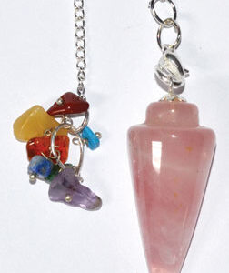 Rose Quartz 7 Chakra pendulum