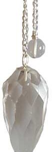 Faceted Clear Quartz pendulum
