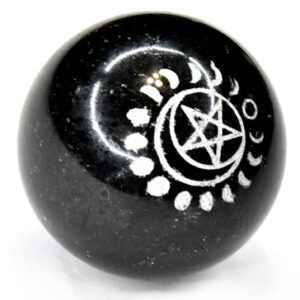 50mm Tourmaline Pentagram & Moon sphere
