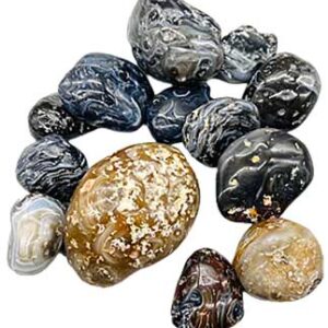 1 lb Agate, Enhydro tumbled