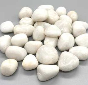 1 lb Agate, White tumbled stones