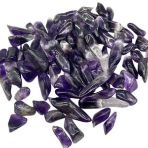 1 lb Amethyst Tooth 1-15mm tumbled stones