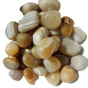 1 lb Agate, Banded tumbled stones