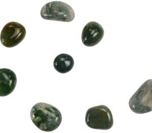 1 lb Moss Agate tumbled stones