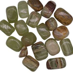 1 lb Onyx, Green tumbled stones