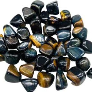 1 lb Tiger's Eye, Blue tumbled stones