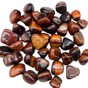 1 lb Tiger Eye, Red tumbled stones