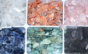 6 Piece untumbled stones set 5 lb