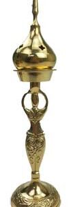 9" Goddess brass incense burner
