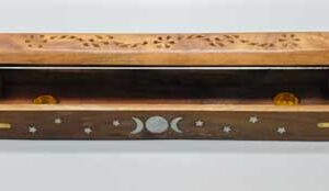 12" Flip Top Triple Moon incense holder