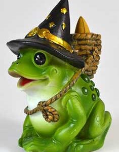 6" Mystical Frog backflow incense burner