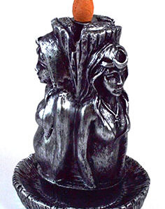 5 1/2" Maiden, Mother, Crone backflow incense burner