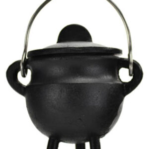 Plain cast iron cauldron w/ lid 2 3/4"
