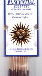 Royal African Violet escential essences incense sticks 16 pack