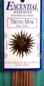 Tibetan Musk escential essences incense sticks 16 pack