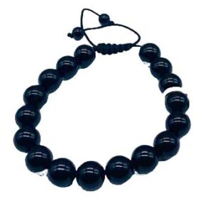 10mm Obsidian, Black bracelet
