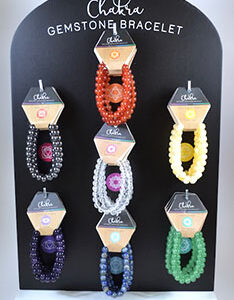 (set of 35) 7 Chakra bracelets W displat board