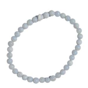 4mm Agate, Blue Lace bracelet