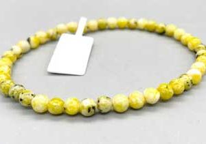 4mm Turquoise, Yellow bracelet