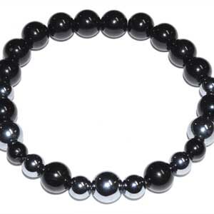 6mm Terahertz & Black Tourmaline bracelet