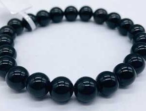 8mm Obsidian, Black bracelet