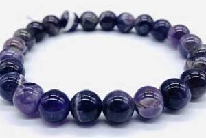 8mm Amethyst, Chevron bracelet