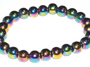 8mm Hematite, Rainbow